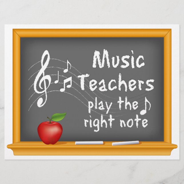 Musiklehrer spielen die richtige Note Flyer (Vorne)