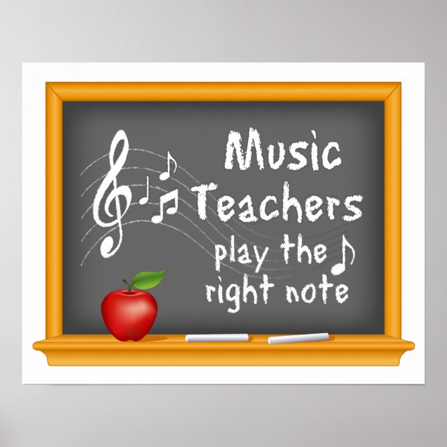 Musiklehrer spielen die richtige Note Poster (Vorne)