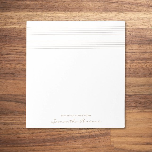 Musiklehrer-Stave-Minimal Notizblock (Von Creator hochgeladen)