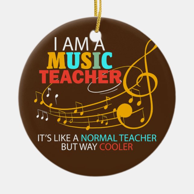 Musiklehrer wie ein normaler Lehrer Keramik Ornament (Vorne)