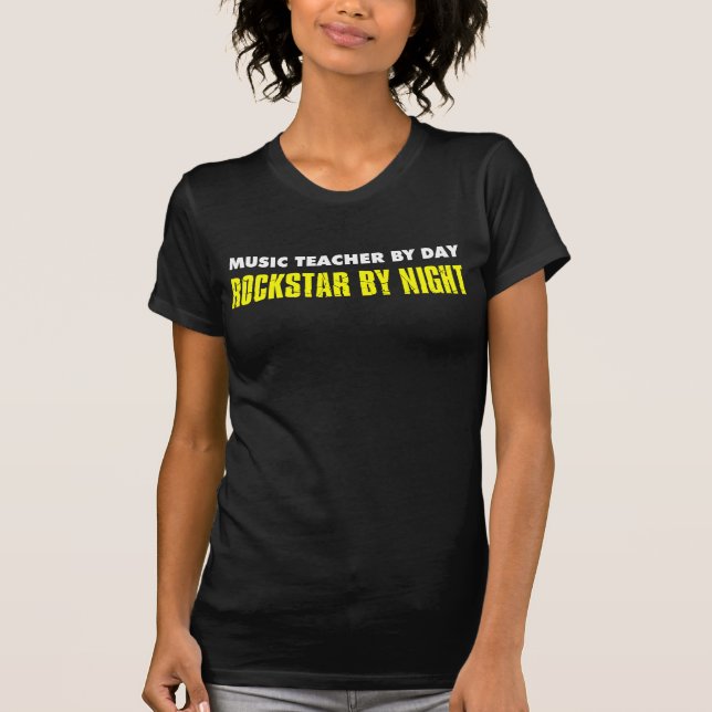 Musiklehrerin am Tag Rockstar T-Shirt (Vorderseite)