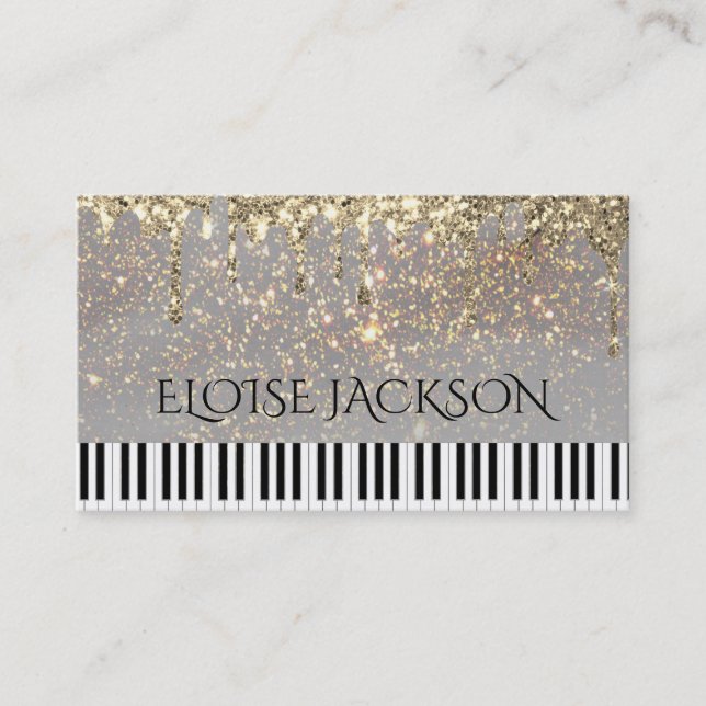 Musiklehrerin Pianist Visitenkarte (Vorderseite)