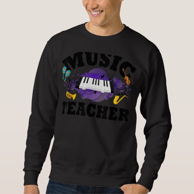 Musiklehrerin Vintag School Sweatshirt (Vorderseite)