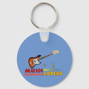 Musikliebhaber Bass Wort Art Design Schlüsselanhänger