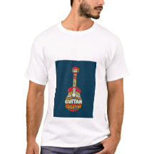 Musikliebhaber Gitarre Wort Art T-Shirt 