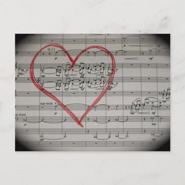 Musikliebhaber Postkarte (Vorderseite)