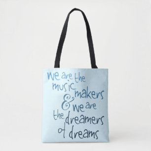 Musikmacher - Aquamarine moderne Typografie Tasche