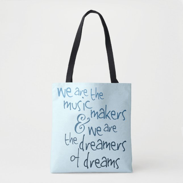 Musikmacher - Aquamarine moderne Typografie Tasche (Vorderseite)