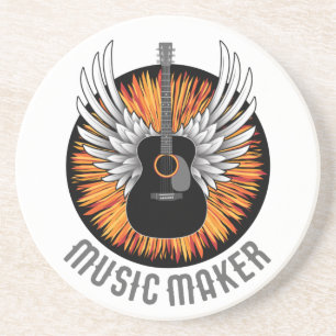 Musikmacher (Gitarrenspieler) Getränkeuntersetzer