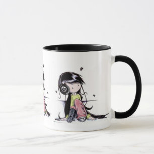 Musikmädchen-Tasse Tasse