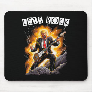 Musikmanie Lustiger Donald Trump spielt Gitarre -  Mousepad