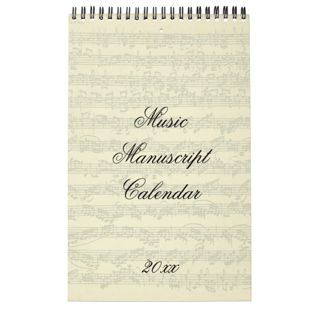 Musikmanuskripte Auszüge des laufenden Jahres Kalender (Titelbild)