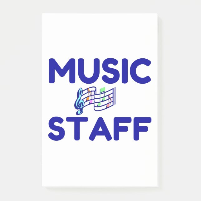 MUSIKMITARBEITER POST-IT KLEBEZETTEL (Vorderseite)