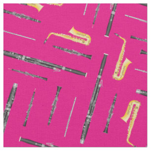 Musikmusiker aus Woodwind Pink Stoff