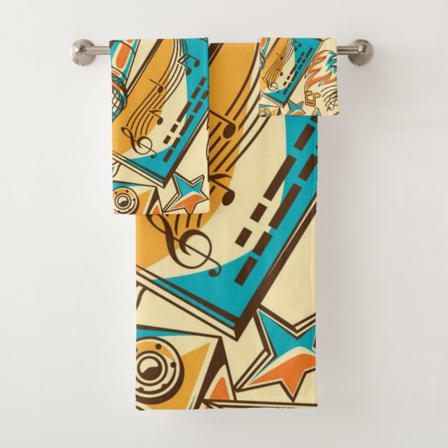 Musikmuster Badhandtuch Set (Insitu)