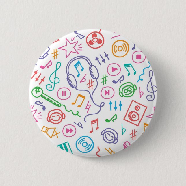 Musikmuster Button (Vorderseite)