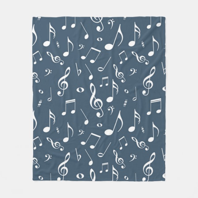Musikmuster Fleecedecke (Vorderseite)