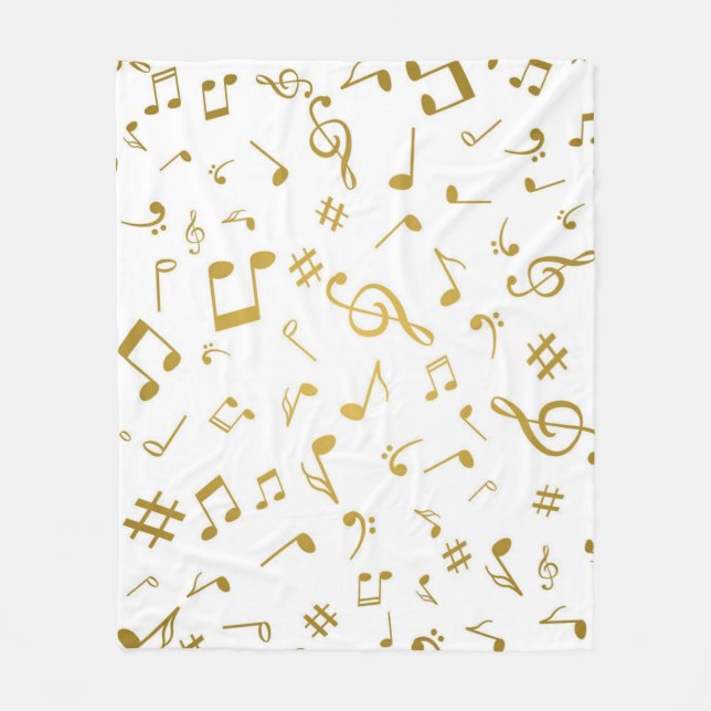 Musikmuster Fleecedecke (Vorderseite)