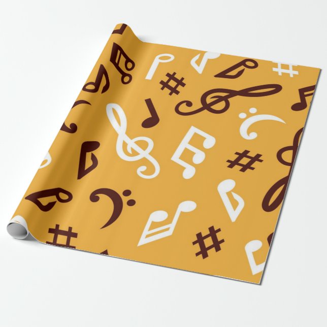 Musikmuster Geschenkpapier (Ungerollt)