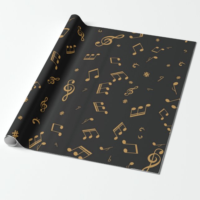 Musikmuster Geschenkpapier (Ungerollt)