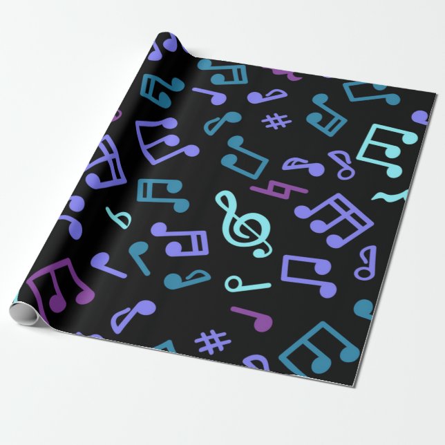 Musikmuster Geschenkpapier (Ungerollt)