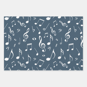 Musikmuster Geschenkpapier Set