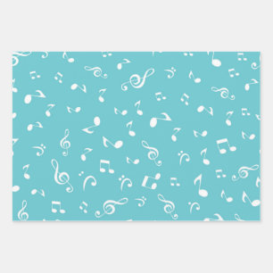 Musikmuster Geschenkpapier Set