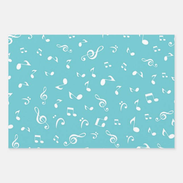 Musikmuster Geschenkpapier Set (Vorderseite)