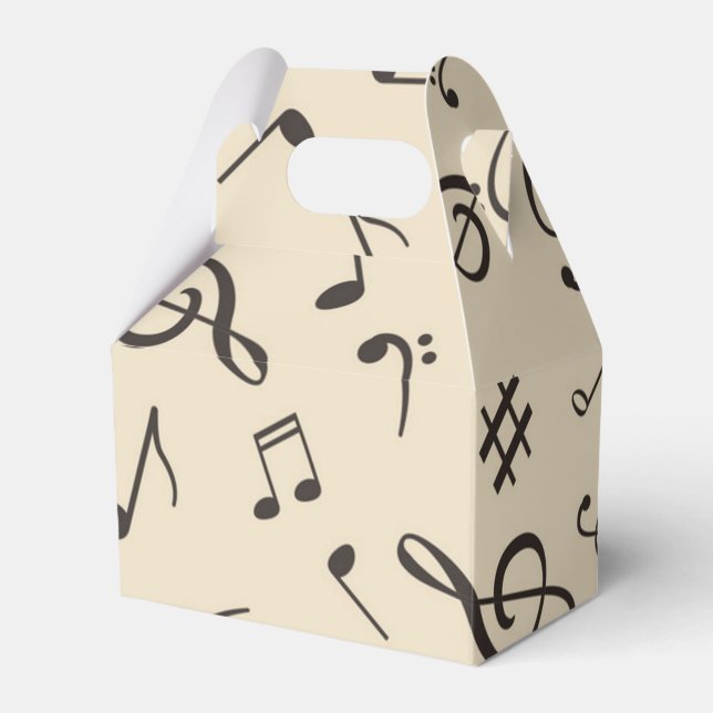 Musikmuster Geschenkschachtel (Vorderseite)