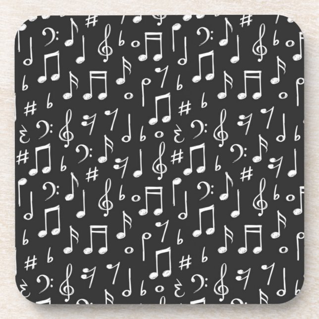 Musikmuster Getränkeuntersetzer (Vorderseite)