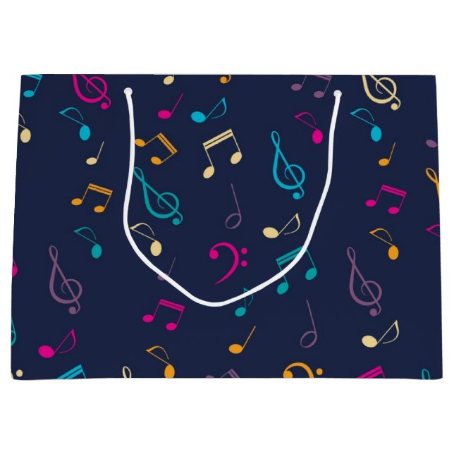 Musikmuster Große Geschenktüte (Vorderseite)