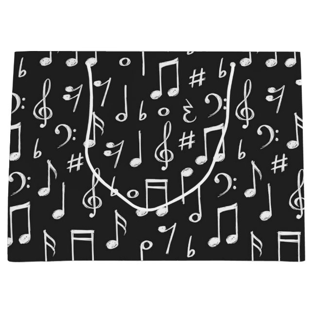 Musikmuster Große Geschenktüte (Vorderseite)
