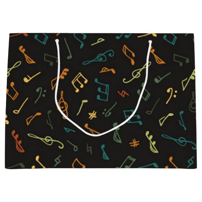 Musikmuster Große Geschenktüte (Vorderseite)