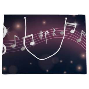 Musikmuster Große Geschenktüte