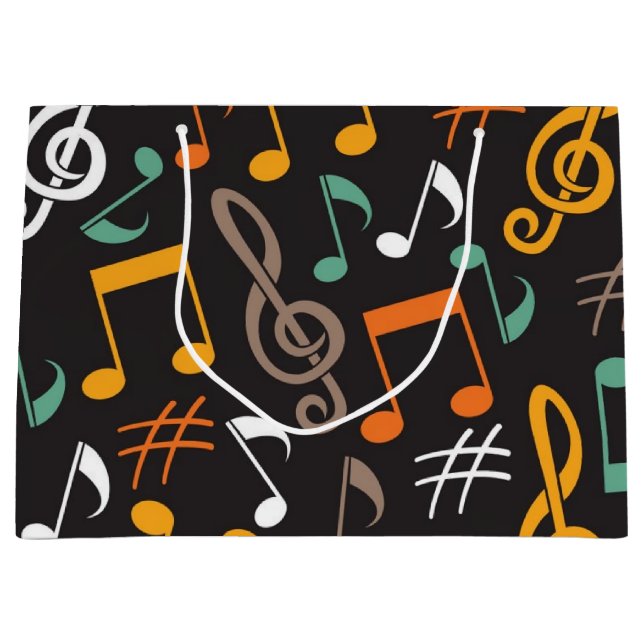 Musikmuster Große Geschenktüte (Vorderseite)