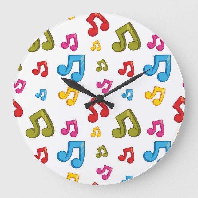 Musikmuster Große Wanduhr (Vorderseite)
