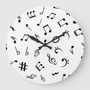 Musikmuster Große Wanduhr