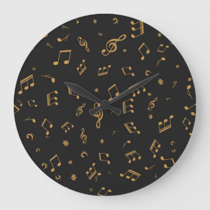 Musikmuster Große Wanduhr