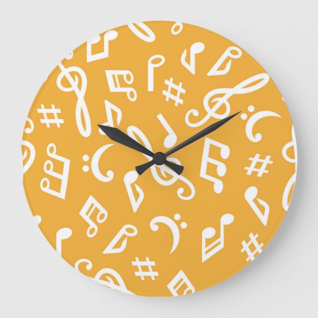 Musikmuster Große Wanduhr (Vorderseite)