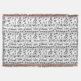 Musikmuster individuelle Name werfen Decke