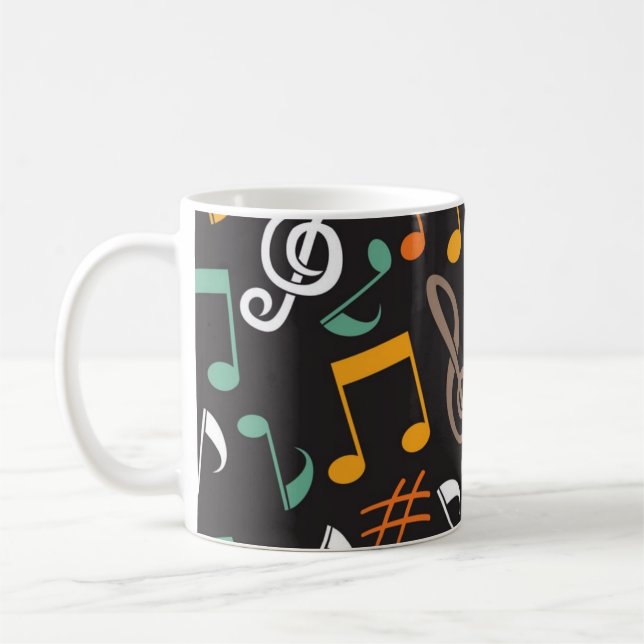 Musikmuster Kaffeetasse (Links)