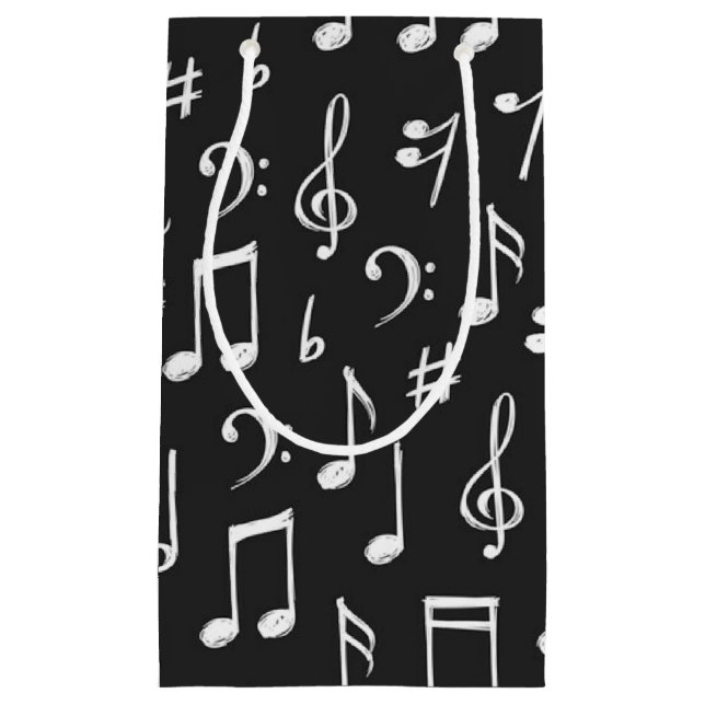 Musikmuster Kleine Geschenktüte (Vorderseite)