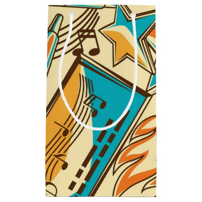 Musikmuster Kleine Geschenktüte (Vorderseite)