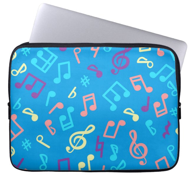 Musikmuster Laptopschutzhülle (Vorderseite)