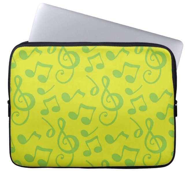 Musikmuster Laptopschutzhülle (Vorderseite)