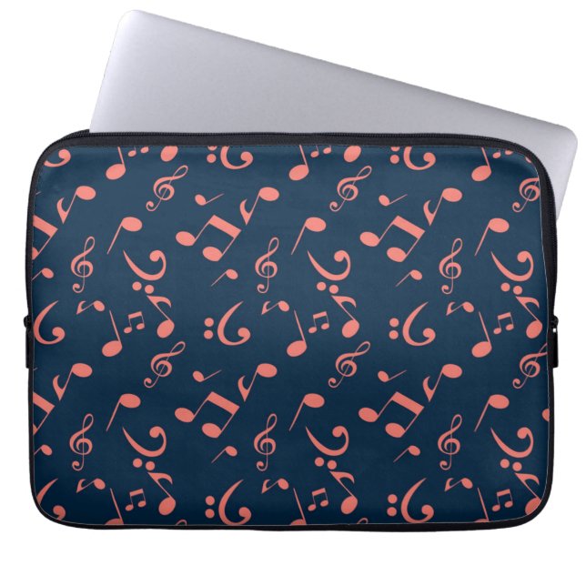 Musikmuster Laptopschutzhülle (Vorderseite)