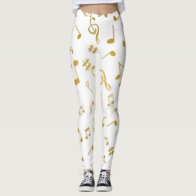 Musikmuster Leggings (Vorderseite)