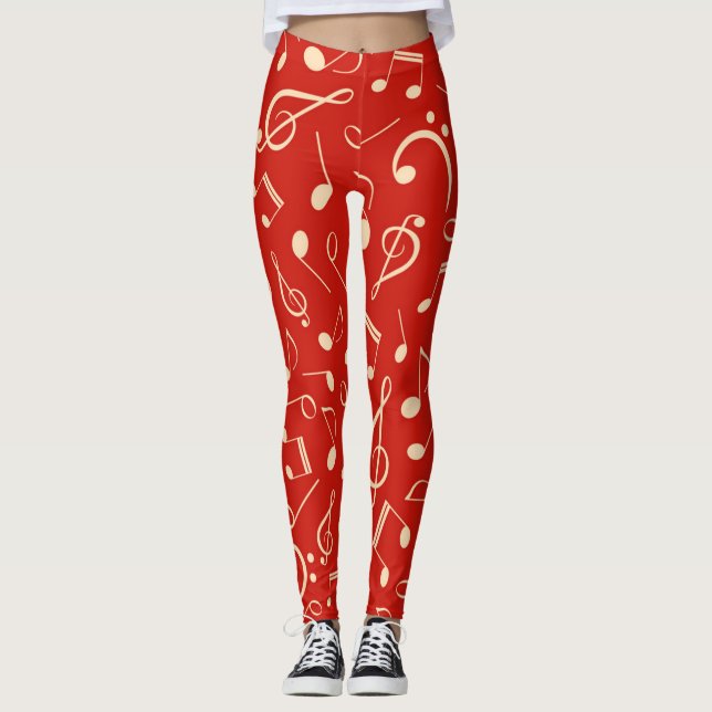 Musikmuster Leggings (Vorderseite)