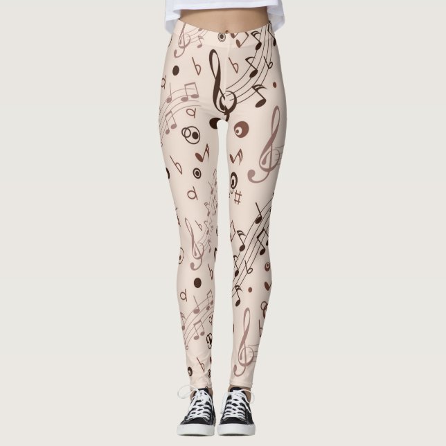 Musikmuster Leggings (Vorderseite)