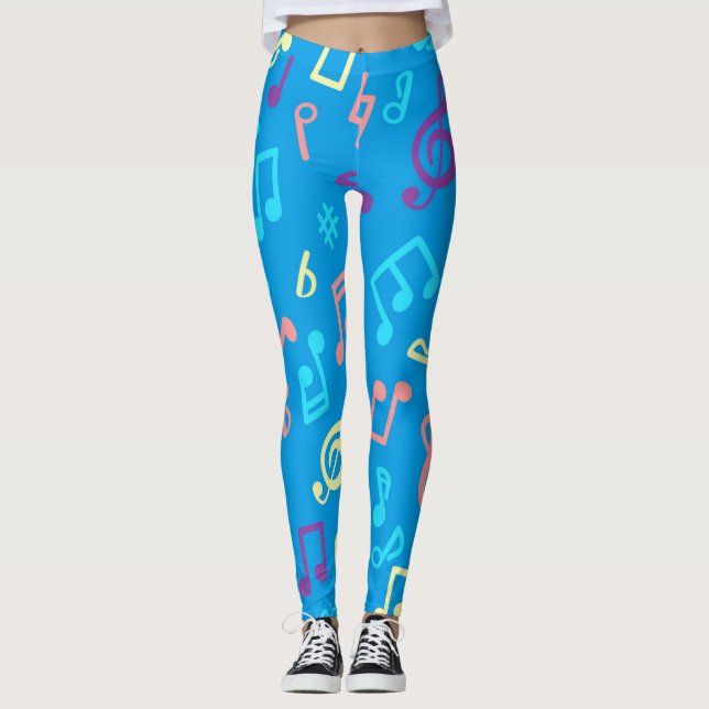 Musikmuster Leggings (Vorderseite)